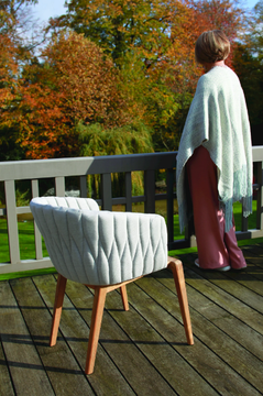 CALYPSO - Garden chair with armrests with removable cover by Royal Botania - view 3